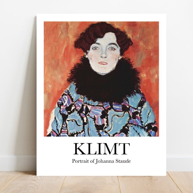 Affiche Portrait de Johanna Staude par Gustav Klimt (Golden Elegance: Klimt's "Johanna Staude." Art Deco masterpiece)