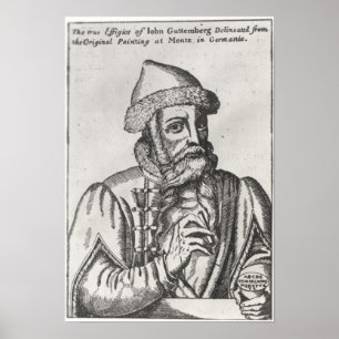 Affiche Portrait de Johannes Gutenberg
