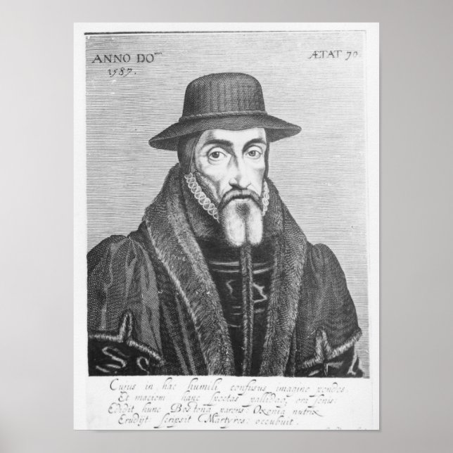 Affiche Portrait de John Foxe martyrologue anglais (Devant)