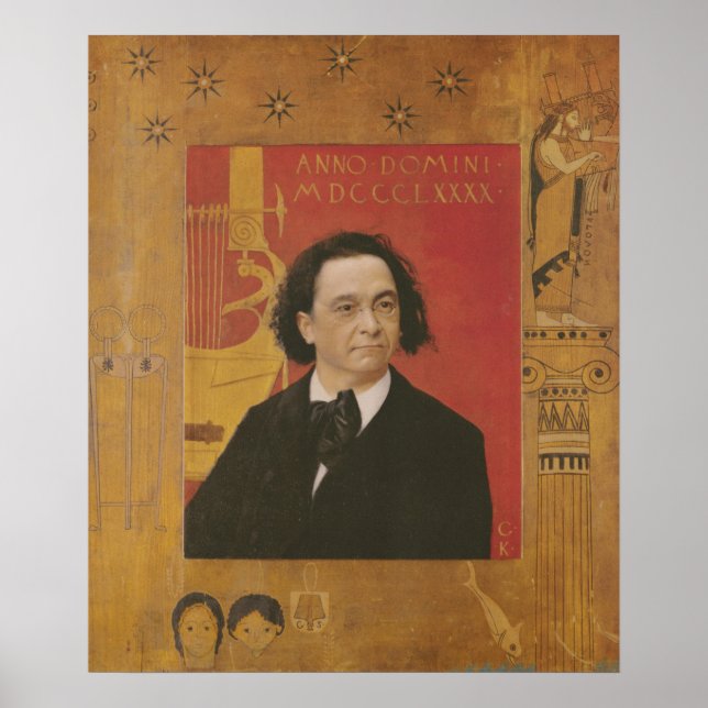 Affiche Portrait de Josef Pembaur — Gustav Klimt (1890) (Devant)