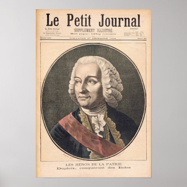 Affiche Portrait de Joseph Francis Dupleix (Devant)