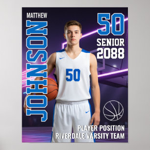 Affiche Portrait de joueur MVP Basketball senior Photo Spo