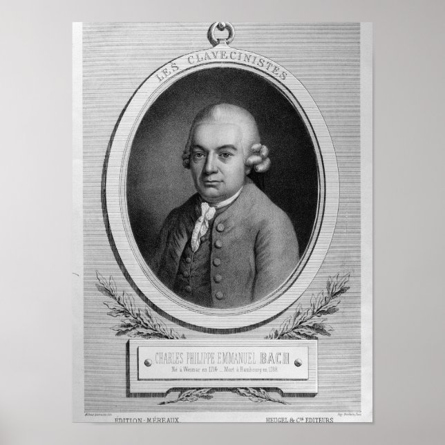 Affiche Portrait de Karl Philipp Emmanuel Bach (Devant)