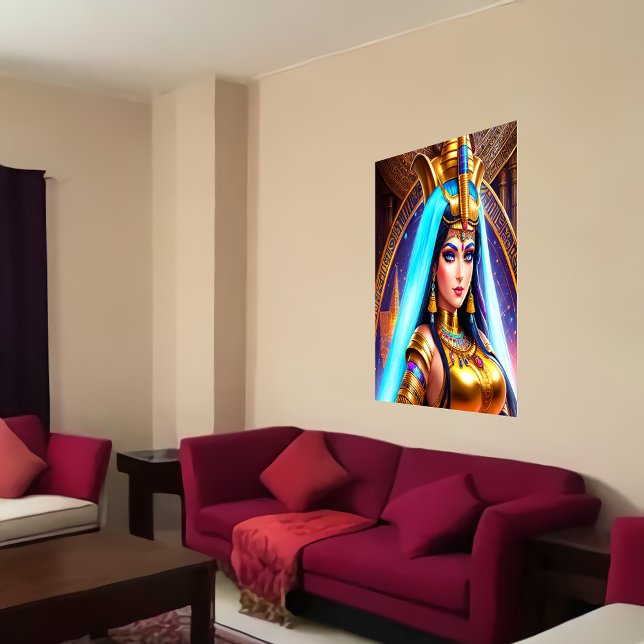 Affiche Portrait de la déesse égyptienne Hathor | Art AI (Créateur téléchargé)