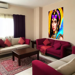 Affiche Portrait de la déesse égyptienne Neith   Art AI