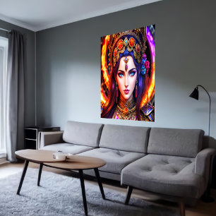 Affiche Portrait de la déesse grecque Persephone Art AI