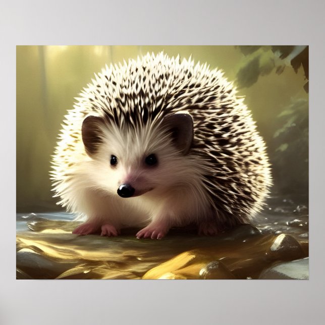 Affiche Portrait de la faune de Baby Hedgehog (Devant)