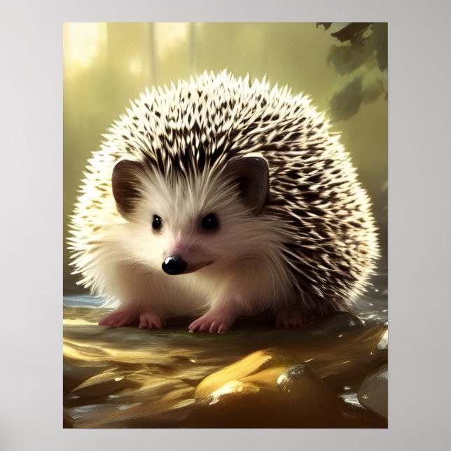 Affiche Portrait de la faune de Baby Hedgehog (Devant)