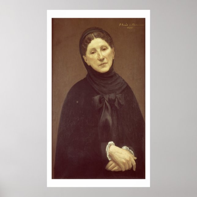Affiche Portrait de la femme de l'artiste, Madame de Chava (Devant)