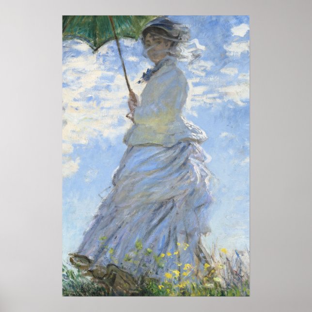 Affiche Portrait de la femme prés parasol (Devant)