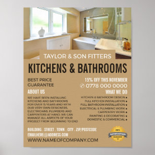 Affiche Portrait de la salle de bain, Cuisine & Fitter de
