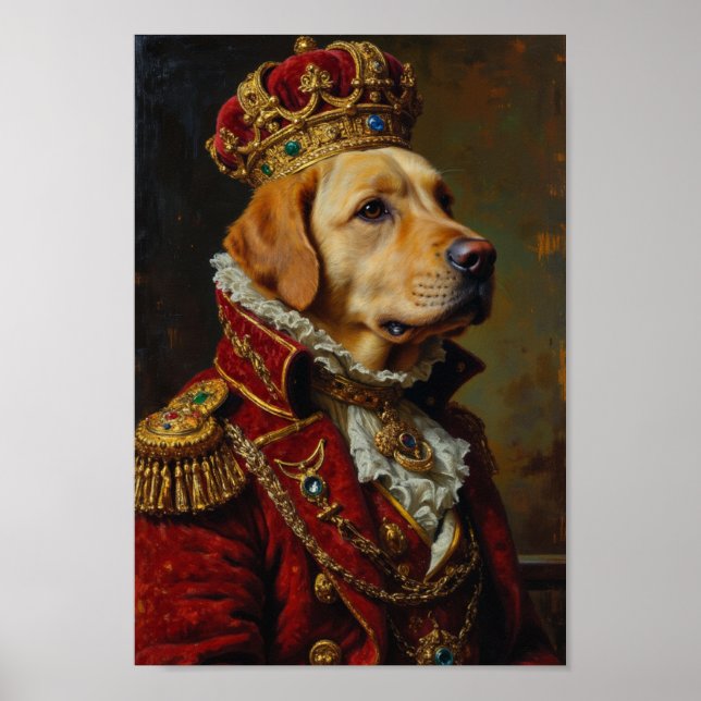 Affiche Portrait de Labrador Retriever Royal (Devant)