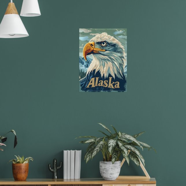 Affiche Portrait de l'aigle à tête blanche de l'Alaska (Salon 1)