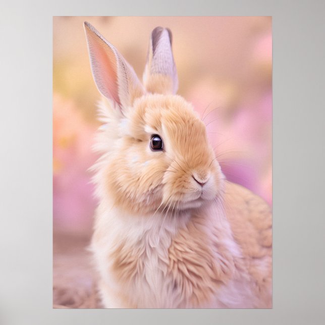 Affiche Portrait de lapin 091 (Devant)
