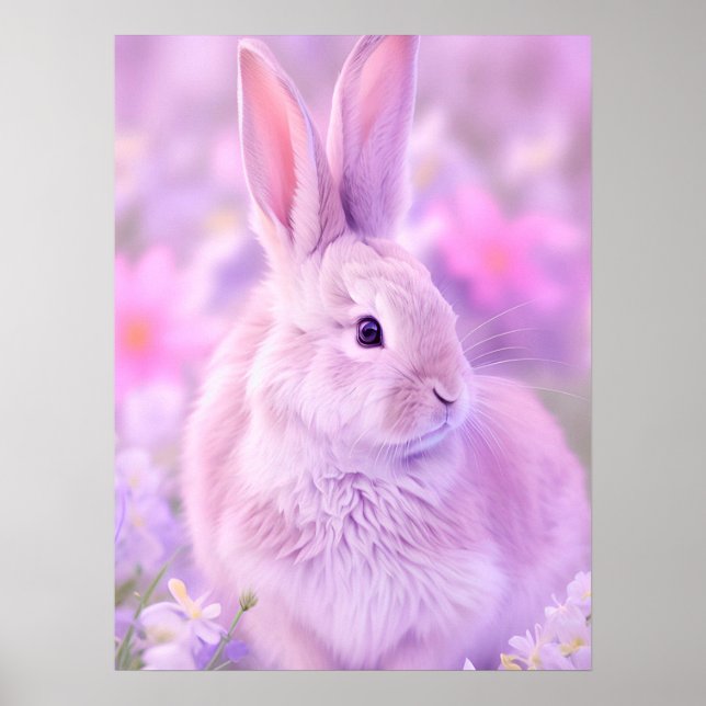 Affiche Portrait de lapin 114 (Devant)