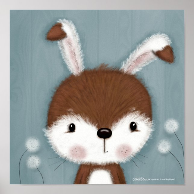 Affiche Portrait de lapin sylvestre (Devant)