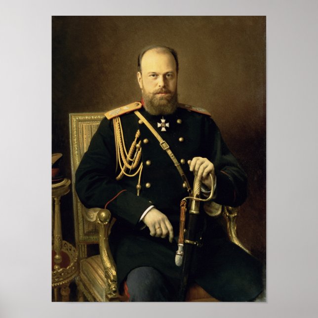 Affiche Portrait de l'empereur Alexandre III 1886 (Devant)
