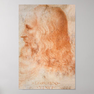 Affiche Portrait de Léonard de Vinci