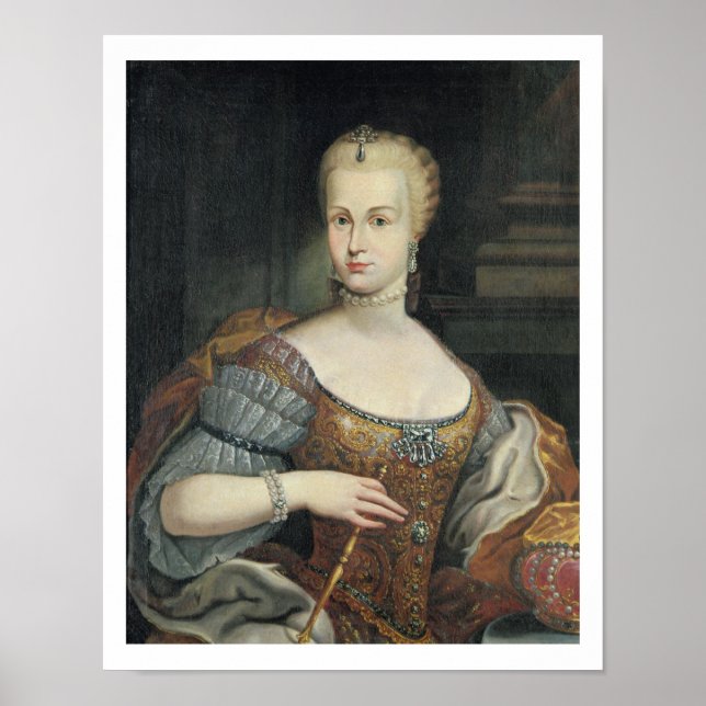Affiche Portrait de l'épouse de Pietro Leopoldo di Lorena, (Devant)