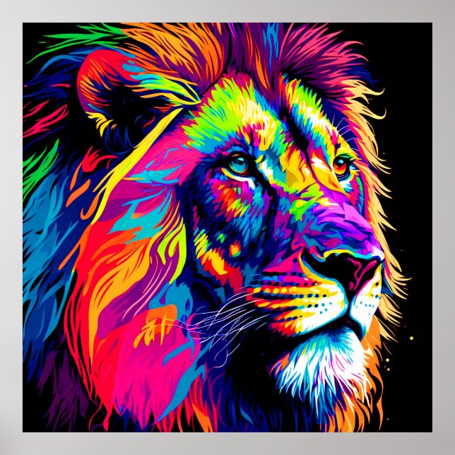 Affiche Portrait de Lion (Devant)