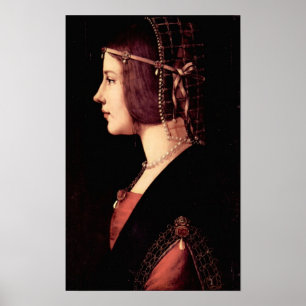 Affiche Portrait de Madame (Beatrice d'Este) par da Vinci