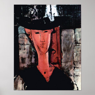 Affiche Portrait de Madame Pompadour, Modigliani