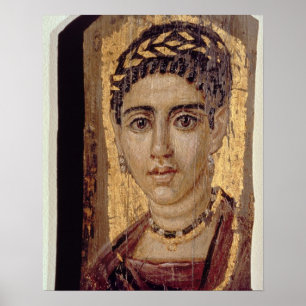 Affiche Portrait de maman d'une femme, de Fayum, Romano-Eg
