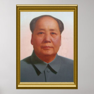 Affiche portrait de mao