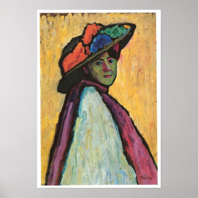 Affiche Portrait de Marianne Von Werefkin, 1909 (Devant)