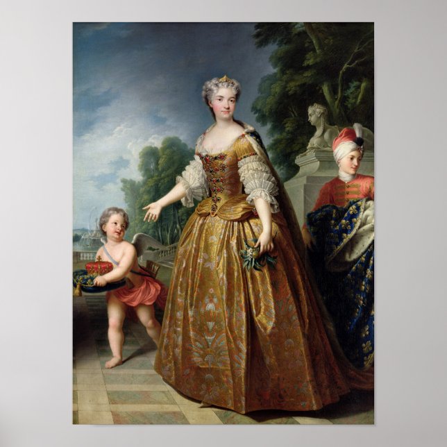 Affiche Portrait de Marie Leczinska après 1725 (Devant)