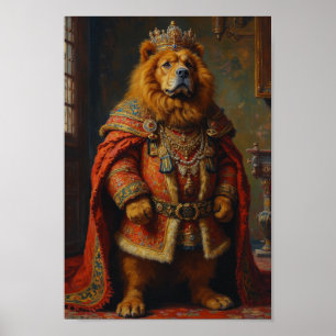 Affiche Portrait de Mastiff Tibétain Royal