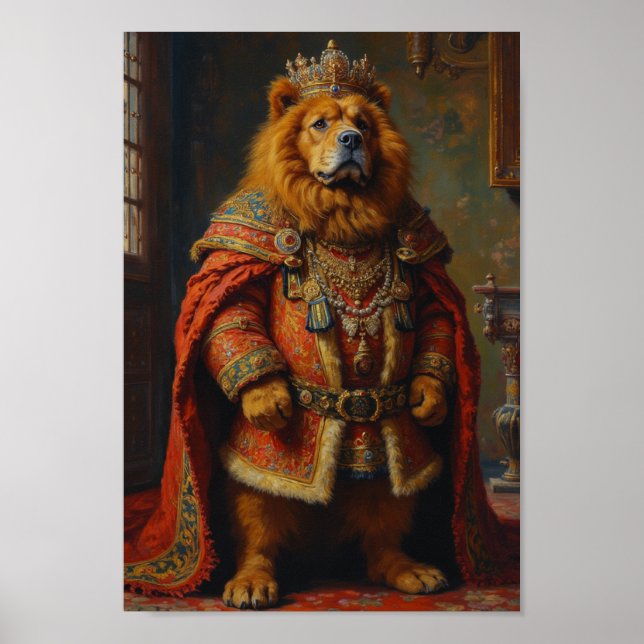 Affiche Portrait de Mastiff Tibétain Royal (Devant)