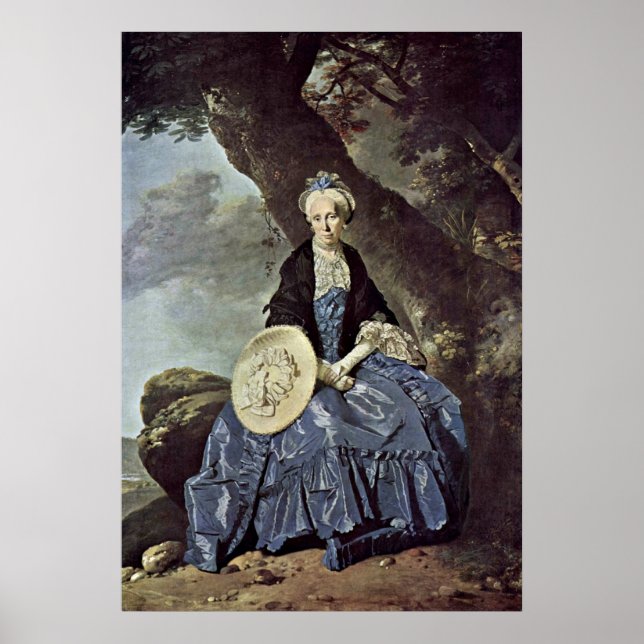Affiche Portrait de Mme Oswald par Johann Zoffany (Devant)