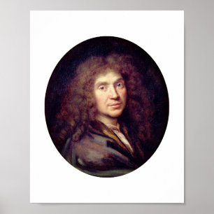 Affiche Portrait de Molière par Pierre Mignard (vers 1658)