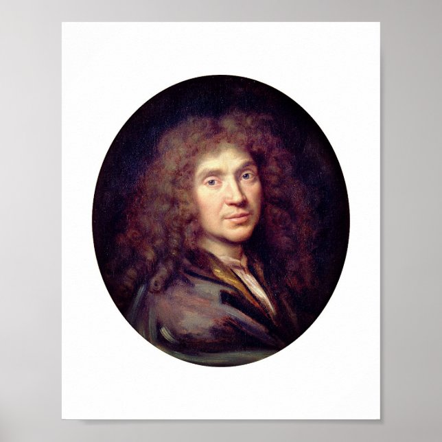 Affiche Portrait de Molière par Pierre Mignard (vers 1658) (Devant)