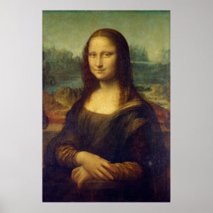 Affiche Portrait de Mona Lisa par Léonard de Vinci