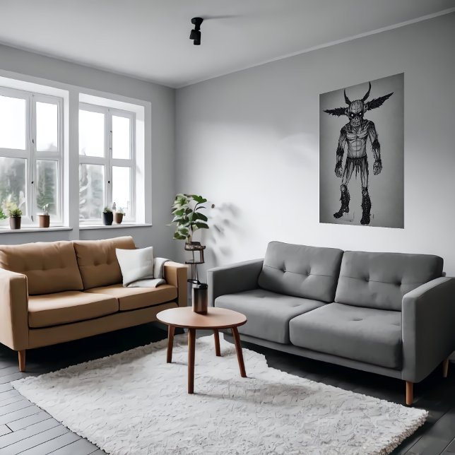 Affiche Portrait de monstre cool Bizarre | Art AI (Créateur téléchargé)