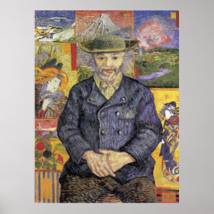Affiche Portrait de Père Tanguy par Van Gogh Post-Impressi