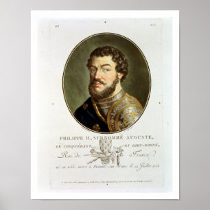 Affiche Portrait de Philippe II, appelé Auguste, roi du Pè