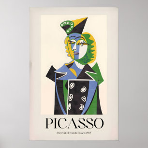 Affiche Portrait de Picasso Nusch Eluard937 Cubiste Coloré