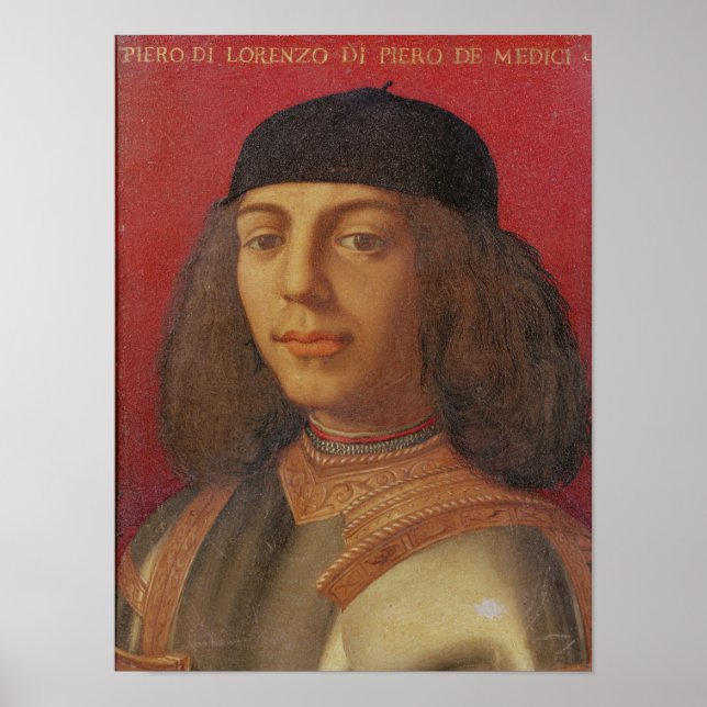 Affiche Portrait de Piero di Lorenzo de Medici (Devant)
