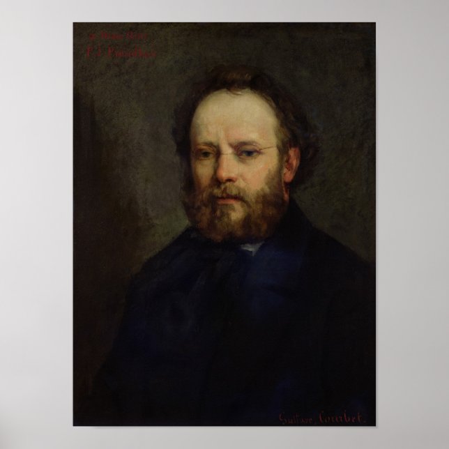 Affiche Portrait de Pierre Joseph Proudhon 1865 (Devant)
