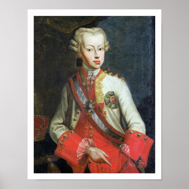 Affiche Portrait de Pietro Leopoldo di Lorena, c.1750 (hui (Devant)