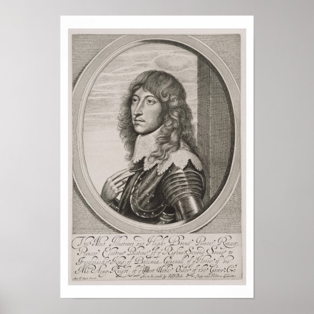 Affiche Portrait de Prince Rupert (1619-82) Comte Palatine (Devant)