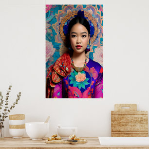 Affiche Portrait de princesse asiatique
