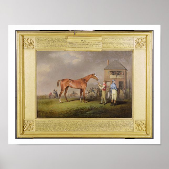 Affiche Portrait de "Quiz", propriété de Lord Rous, arrièr (Devant)