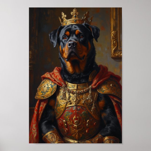 Affiche Portrait de Rottweiler Royal (Devant)