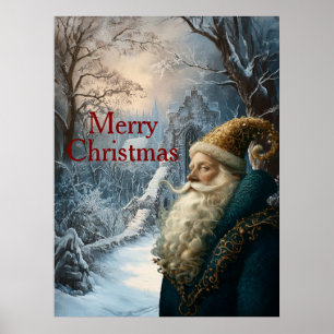 Affiche Portrait de Saint Nick Winter   Art numérique