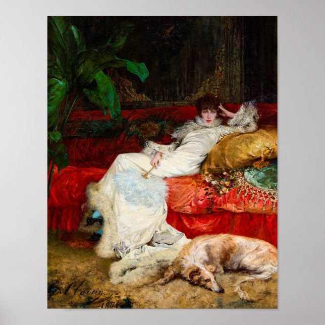 Affiche Portrait de Sarah Bernhardt par Georges Clairin (Devant)