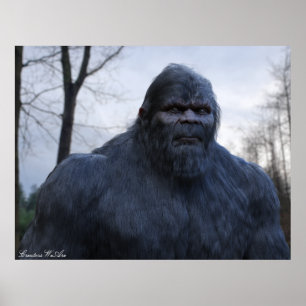 AFFICHE PORTRAIT DE SASQUATCH BIGFOOT